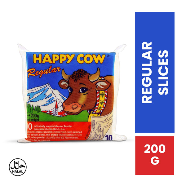 Happy Cow Cheese Regular Slices 200g