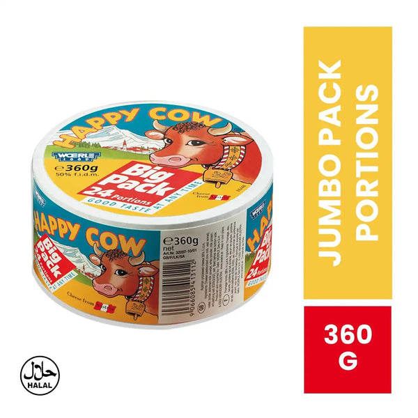 Happy Cow Cheese Portions (Jumbo Pack, 24 Portions) 360g