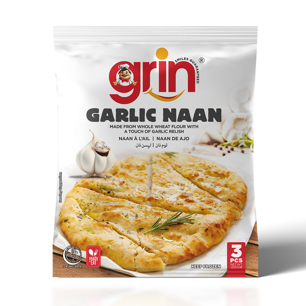 Garlic Naan 3pcs | Frozen Tandoori Naan Online

