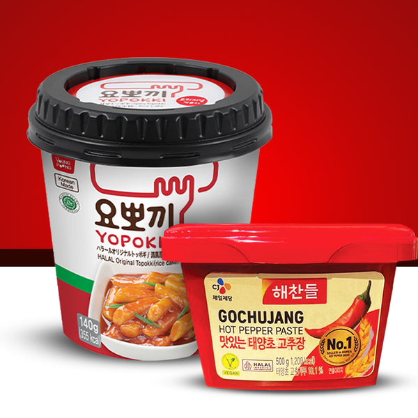 Yopokki (140g) + Gochujang Hot Pepper Paste (500g)