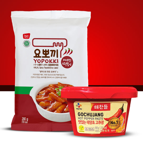 Yopokki Pouch 280g + Gochujang Hot Pepper Paste (500g)