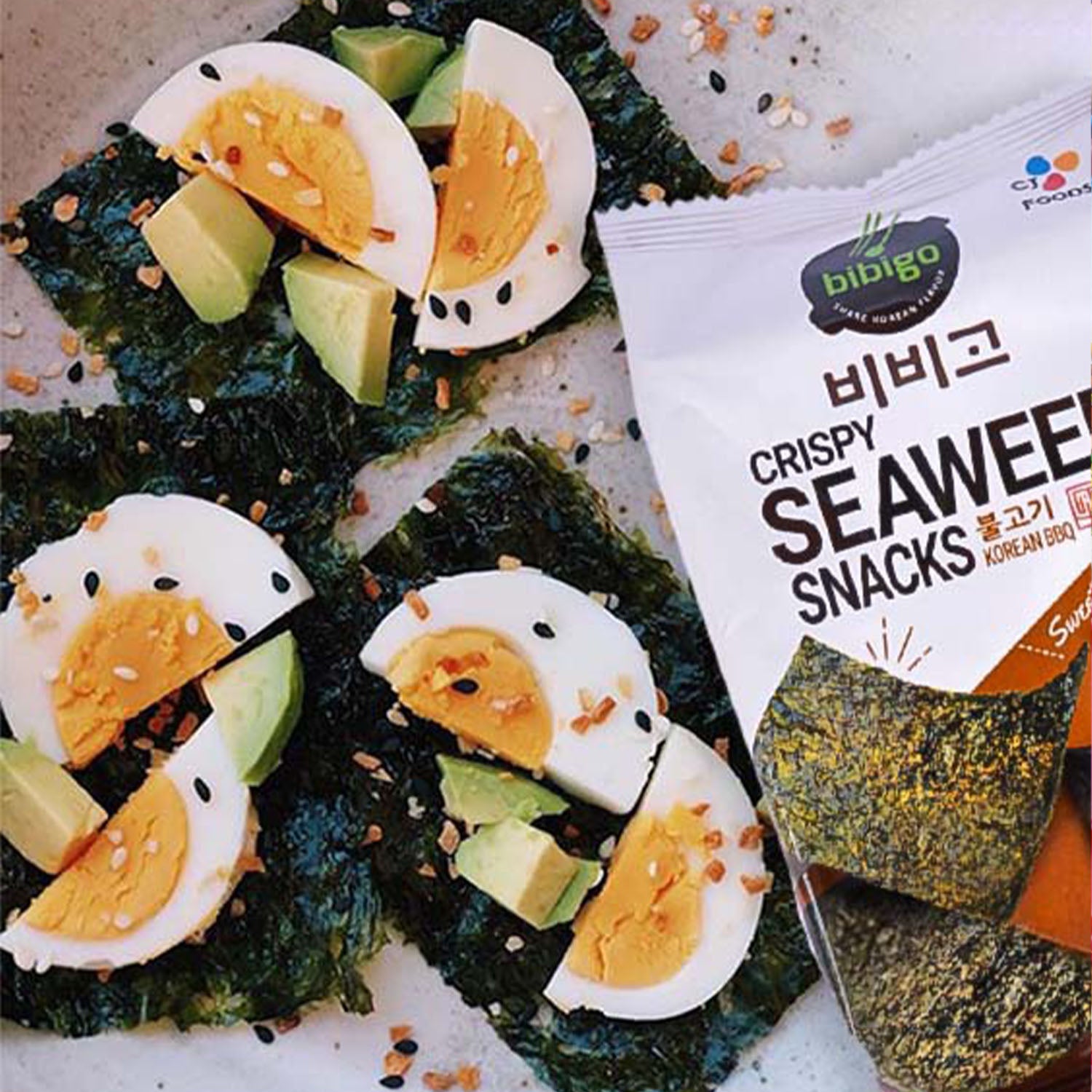 BIBIGO Crispy Seaweed Snacks Korean BBQ 5g X 3 ( 3 Packs ) – Sabiha Anees