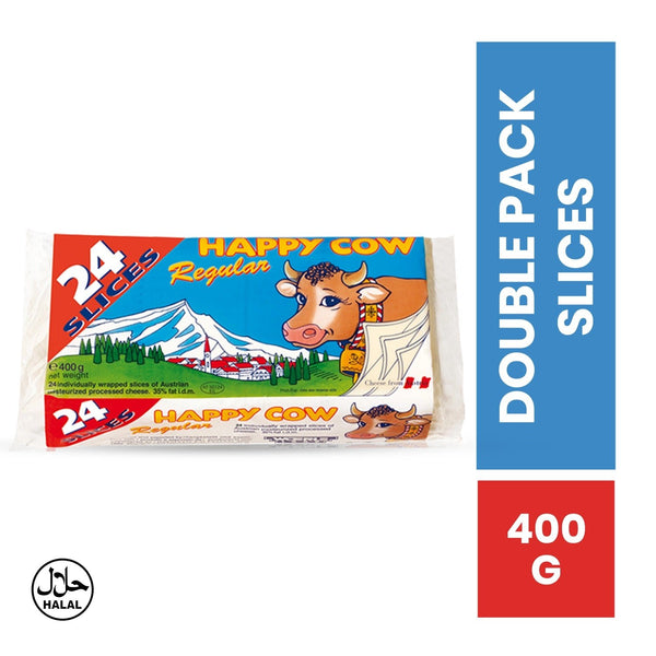 Happy Cow Cheese Double Pack Slices 400g