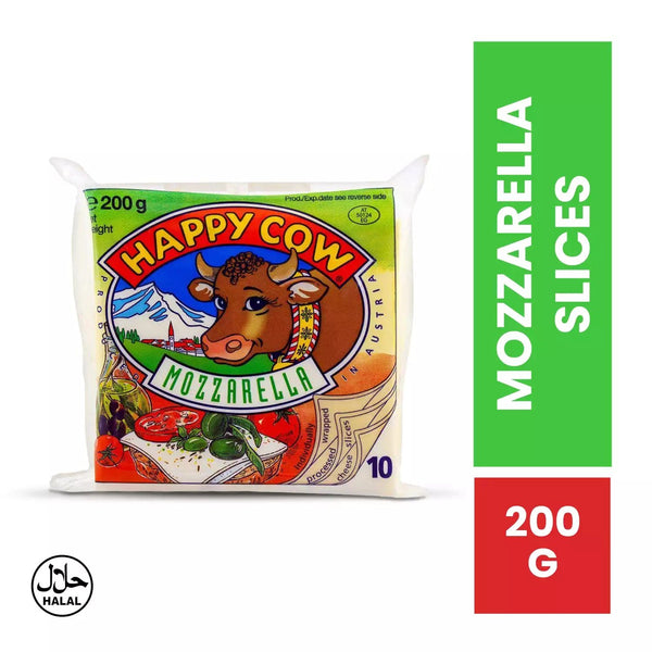 Happy Cow Cheese Mozzarella Slices 200g